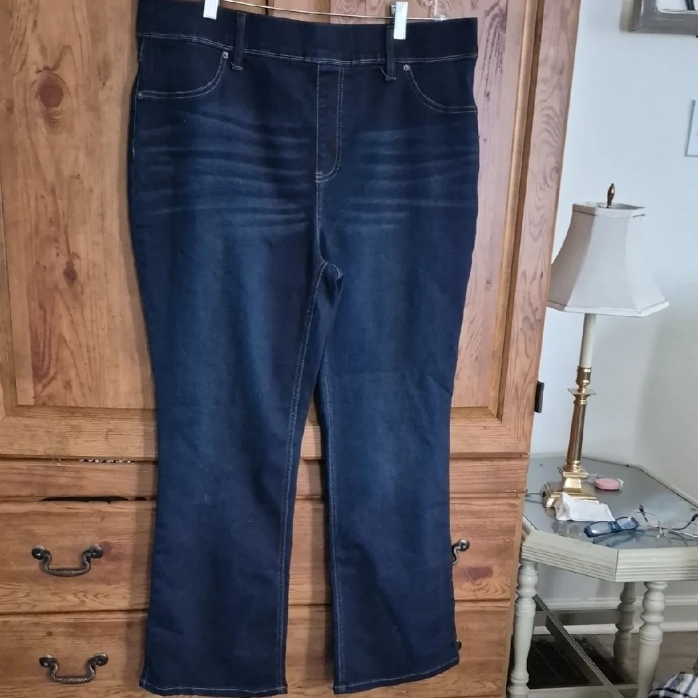 Terra&Sky Stretch Pull On Blue Jeans 1X